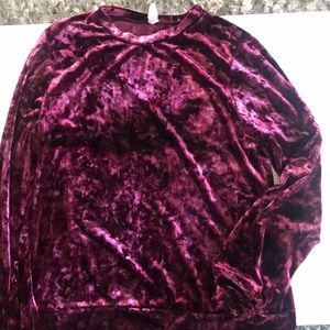 Wine Colored Velour Set